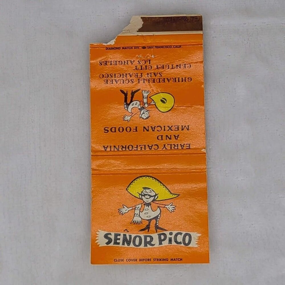 Front Strike Matchbook Cover Senor Pico Mexican Restaurant San Francisco LA CA - Picture 4 of 5